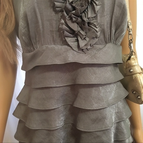 London Times Evening Cocktail Dress Like New Condition Gray Silver - Picture 1 of 8